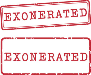 Exonerated Rubber Stamp Vector Set