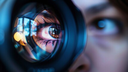 Professional photographer taking photos with his camera