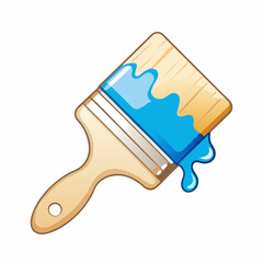 Blue paint brush stock illustration