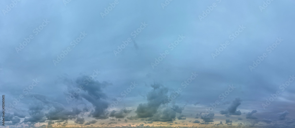 Wall mural evening sky background. sky with cloud and sunligth