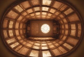 High and Tall Cathedral or castle Dome Ceiling with Windows