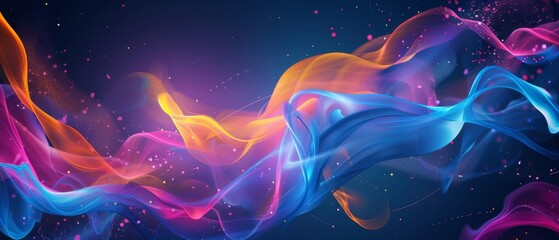 Fototapeta premium Colorful abstract background with liquid paint waves 