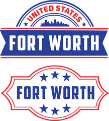 Fort Worth Texas Vector Set