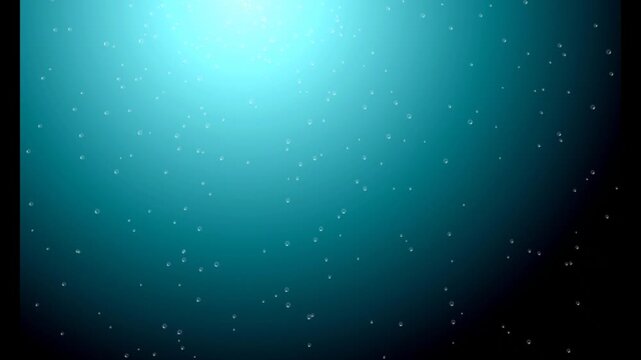 Fast flowing bubbles mass with colorful circle shapes.