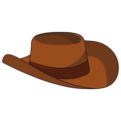 Cowboy hat icon. Cowboy aesthetic concept. Wild west, country style. Flat vector illustration isolated on white background.