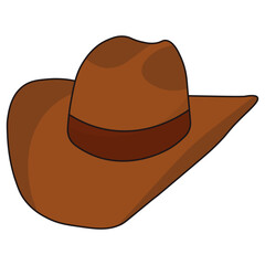Cowboy hat icon. Cowboy aesthetic concept. Wild west, country style. Flat vector illustration isolated on white background.