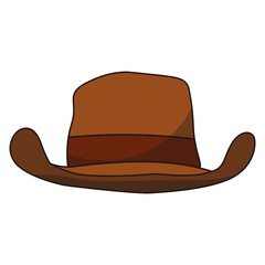 Cowboy hat icon. Cowboy aesthetic concept. Wild west, country style. Flat vector illustration isolated on white background.