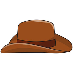 Cowboy hat icon. Cowboy aesthetic concept. Wild west, country style. Flat vector illustration isolated on white background.