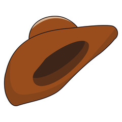 Cowboy hat icon. Cowboy aesthetic concept. Wild west, country style. Flat vector illustration isolated on white background.