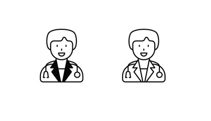 Fototapeta premium Doctor icon design with white background stock illustration