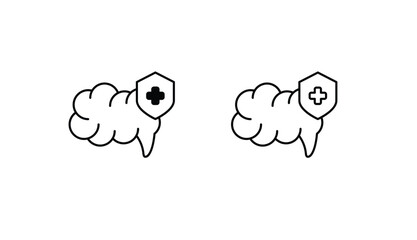Neurology icon design with white background stock illustration