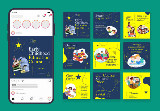 Learn Education Course  Media Post Layout