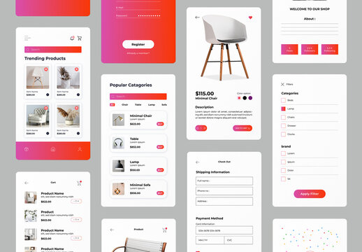 Interior Design Mobile App UI