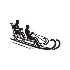 sled vector art.