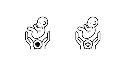 Pediatric icon design with white background stock illustration