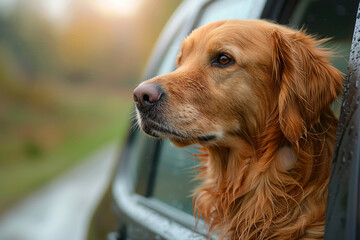 Dog passenger made with Generate Ai technology