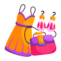 Beautiful design sticker of womenswear 

