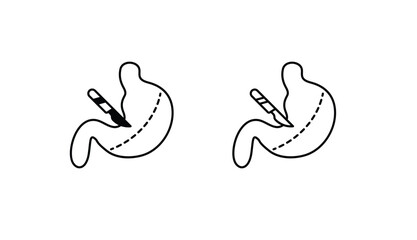 Obraz premium Bariatric Surgery icon design with white background stock illustration