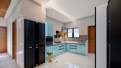 modern kitchen interior