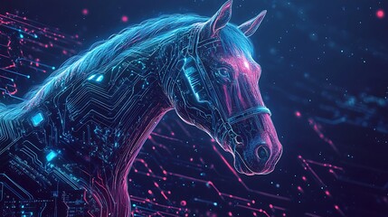 Cybernetic Horse in a Digital Realm