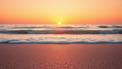 Fototapeta premium Sunset Beach Waves.