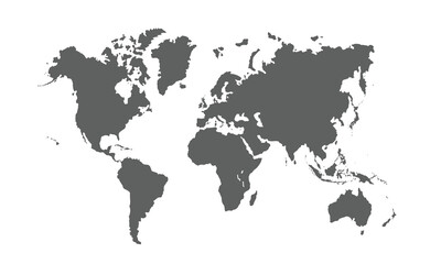 World map isolated on white background. for website layouts, background, education, precise, customizable, Travel worldwide, map silhouette backdrop, earth geography, political, reports.