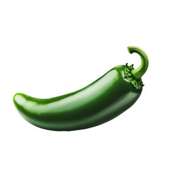PNG Fresh green jalapeño on a white background