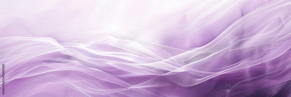 Poster a serene and soothing blend of gentle soft purple waves that create a calming and abstract backgroun