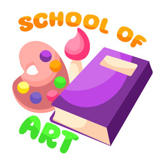 Fototapeta premium Premium download icon of school of art