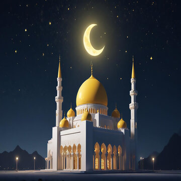 a photo of mosque made with generative Ai