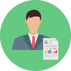 CV vector icon in background style 