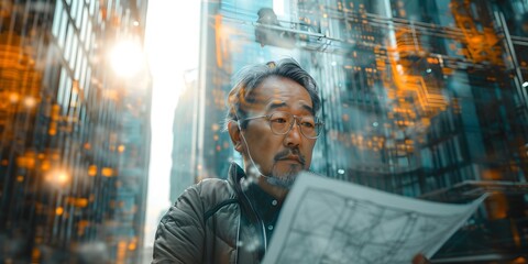 Elderly Japanese Architect and Engineer Specializing in Building Design and Real Estate Development