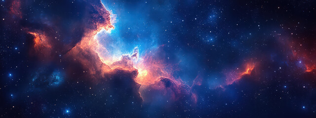Fototapeta premium A beautiful, colorful, and starry night sky