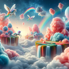 sky, clouds, nature, cloud, light, heaven, sun, sea, moon, blue, water, space, angel, fantasy, god, dream, rainbow, night, spiritual, love, design, child, easter, illustration, pattern, color, butterf