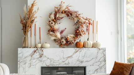 Stylish Living Room Decorated With Fall Colors and Elegant Accents