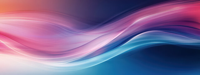 A colorful wave with a blue and pink background
