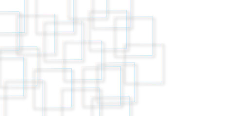 Obraz premium Abstract white and grey geometric overlapping square pattern abstract futuristic background technology digital concept. Clean design for fabric wallpaper painted. Pattern is on swatches panel 