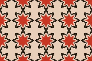 geometric ethnic seamless pattern oriental. Motif ethnic handmade abstract ikat art. Aztec ornament print. boho colors seamless wallpaper.Design for background, curtain, carpet, wallpaper, clothing