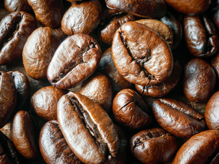 Coffee bean roasted background, Close-up of fresh roasted coffee bean, Wallpapers of  roasted coffee bean