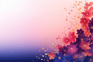 Abstract purple red background with subtle flowers rangoli pattern