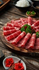 Delicious Slices of Fresh Beef Platter