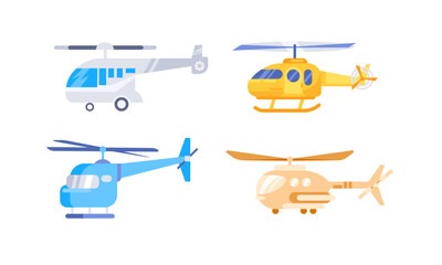 Helicopter flying. Fly machine, Rotorcraft. Private aviation. Air transport.