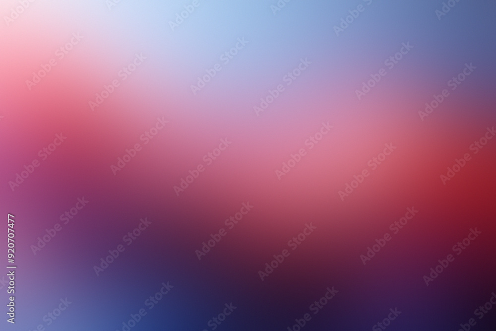 Poster Soft hues blend together, creating a tranquil atmosphere with a gradient of red, blue, and violet colors smoothly transitioning in the background