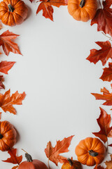 Fototapeta premium autumn leaves frame