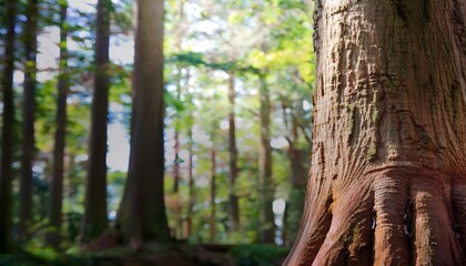 Tree trunk in the forest