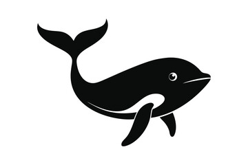 Fototapeta premium a silhouette of whale vector illustration