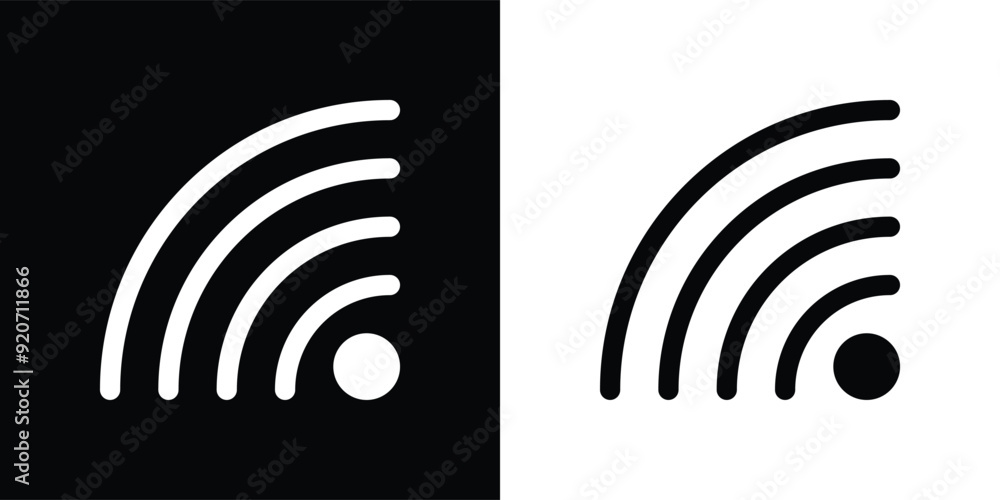 Aufkleber wifi icon. wireless and wi-fi network connection symbol for app, software, ui. transparent png and v