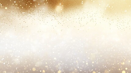 Obraz premium Golden and white glitter background with sparkling particles during festive celebration