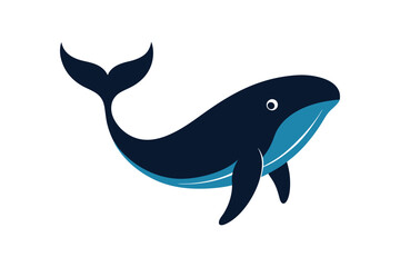 a silhouette of whale vector illustration