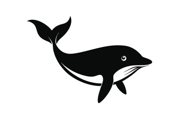 Fototapeta premium a silhouette of whale vector illustration